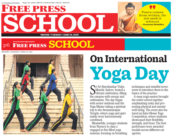 SSRVM Indore Celebrates World Yoga Day with Zeal & Zest!
